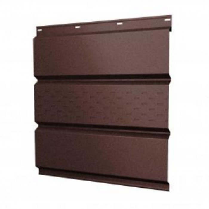 Софит с центральной перфорацией Grand Line Satin 0,5 сталь RAL8017- 3х0,357м