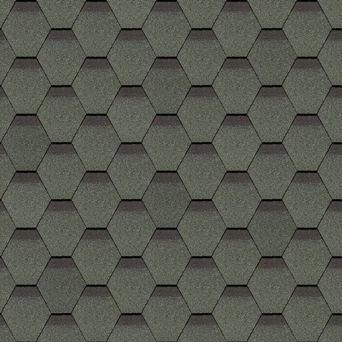 Окисленная Мягкая кровля Docke Simple Сота Зеленый (1кв.м)