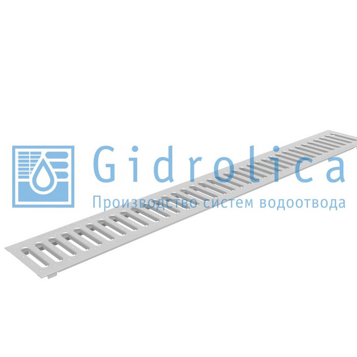Решетка водоприемная Gidrolica Standart:Артикул 503. РВ -10.13,6.100 - штампованная стальная нержавеющая, кл. А15